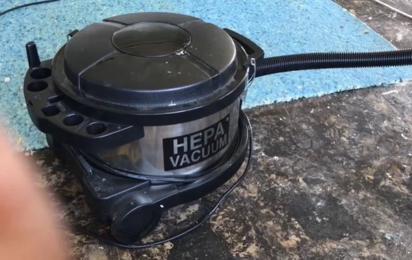 HEPA vacuum used to clean mold spores and debris during remediation